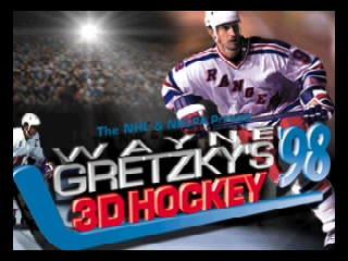 Wayne Gretzky's 3D Hockey 98 title screen for Nintendo 64